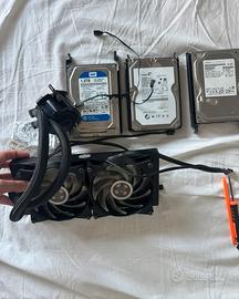 Case cooler master e dissipatore a liquido e hdd