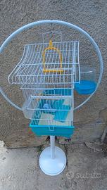 Gabbia uccellini completa di accessori