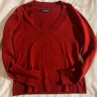 Maglione rosso in lana e cachemire