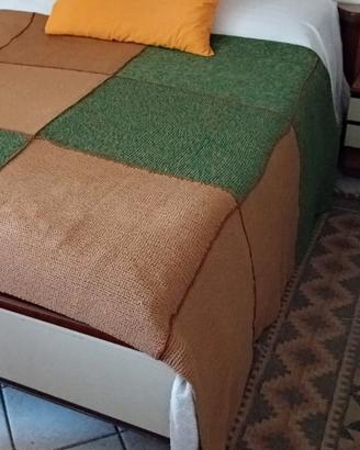 coperta lana lavorata ai ferri