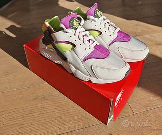 Nike Huarace Yellow neon magenta 45
