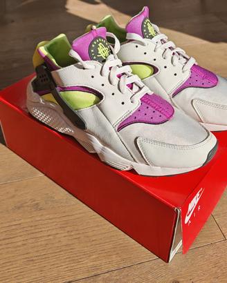 Nike Huarace Yellow neon magenta 45