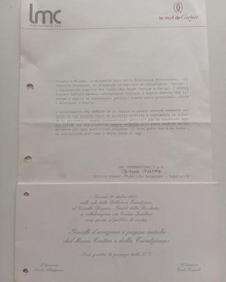 Documenti Cartier Mostra Castello Sforzesco 1985