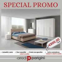 Camera da letto moderna + letto contenitore