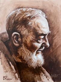 Padre Pio – Dipinto ad olio di Maurizio Pisapia