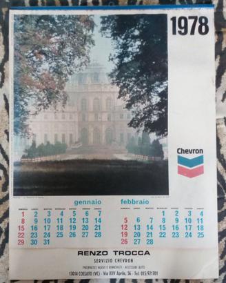 calendario chevron d'epoca anno 1978