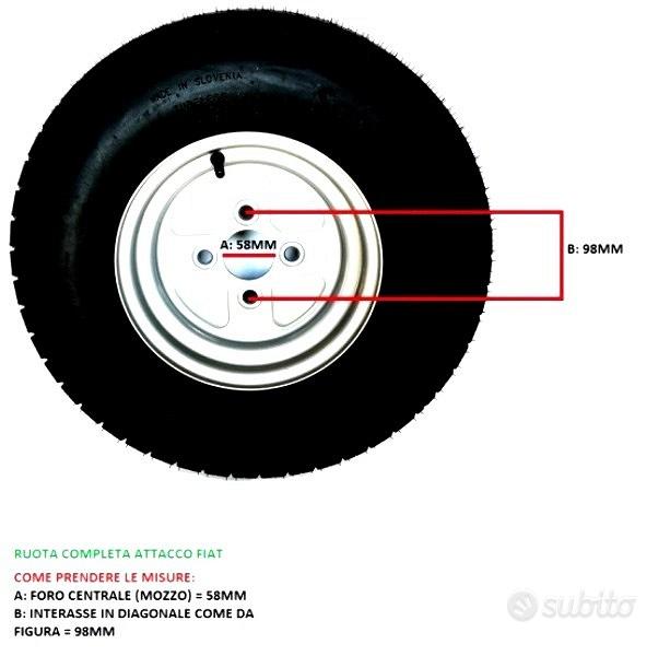 Ruota Completa 195/70 R14 Attacco Tedesco - 5 Fori - Vendita Rimorchi - Foto 8