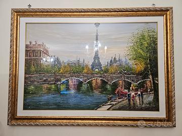 Quadro dipinto a mano Parigi