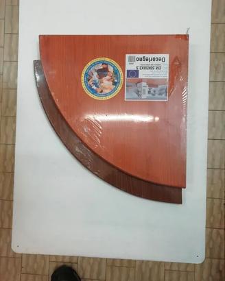 mensola angolare in legno 50x50 cm