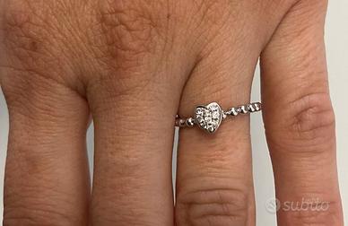 anello di gioielleria oro bianco 18kt