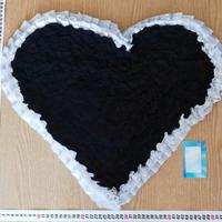 Tappeto cuore bianconero nuovo fatto a mano - mat
