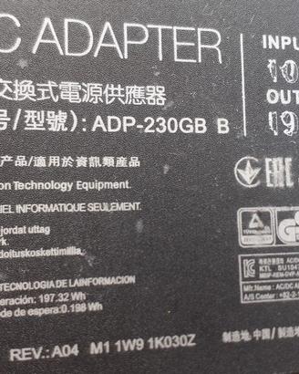 Caricabatteria Trasformatore 230W 19,5V 11,8A