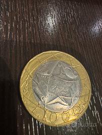 Mille lire moneta 1998 con errori di conio