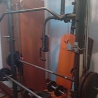 palestra domyos completa di pesi e bilanceri