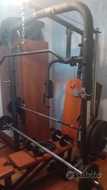 palestra domyos completa di pesi e bilanceri