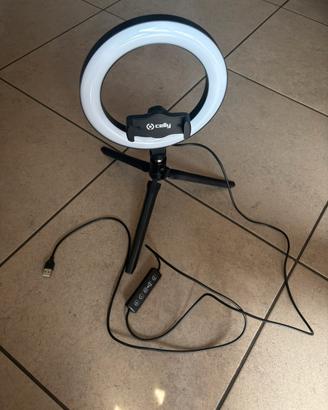 Ring Light LED Celly 10" con Treppiede da Tavolo