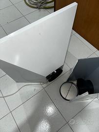Cappa aspirante bianca con filtro e raccordi