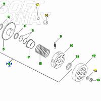 Puleggia secondaria completa Aprilia Rally 50 AP82