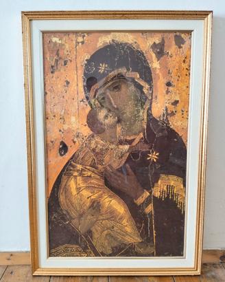 RIPRODUZIONE MADONNA DI VLADIMIR CON CORNICE