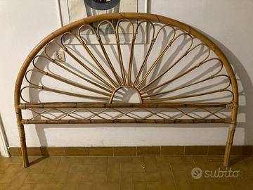 Testiera letto matrimoniale in rattan