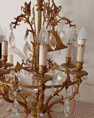 lampadario  e due abat jour 