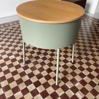 portavasi altea tonda con vassoio legno