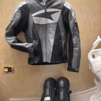 Giubbotto moto tutto in pelle "Axo Racing dept."