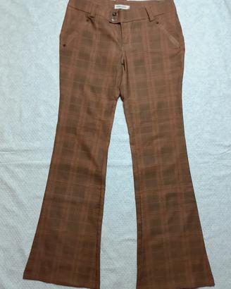 Pantaloni vintage Y2K A Zampa a Quadri Tartan – ta