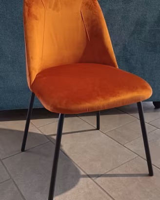 sedie imbottite color arancio