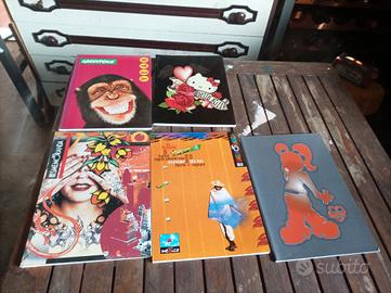 Lotto quaderni vintage anni 90/2000 a righe 
