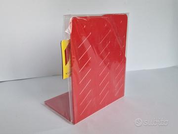Coppia FERMALIBRI color rosso, 2 pezzi in plastica