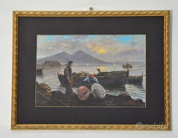 A. Pontillo – Dipinto olio su tavola – Pesca