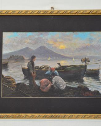 A. Pontillo – Dipinto olio su tavola – Pesca