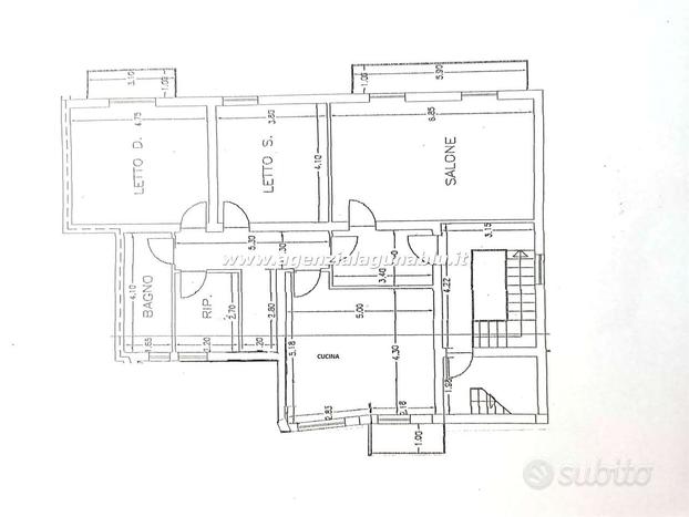 Appartamento 100 mq abitabile al 1°piano