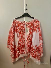 Kimono/Blusa a poncho floreale di Camomilla Italia