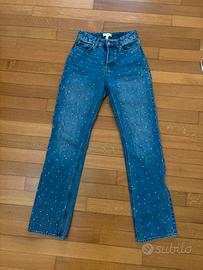 jeans baggy brillantini