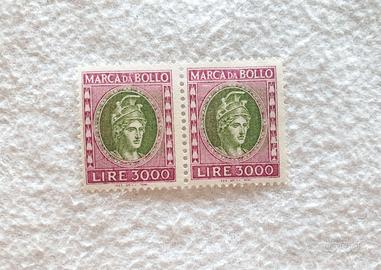 Marca Marche da bollo Vintage 3000 lire - nuove