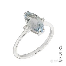 Anello Miluna in oro e acquamarina 1,70ct