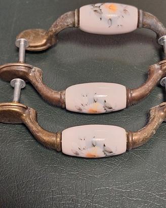 Maniglie per cassetti in ceramica e ottone