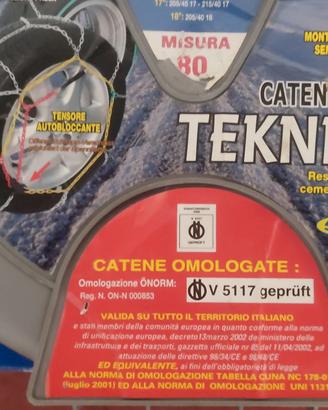 Catene da neve taglia 80