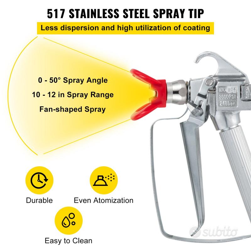 Pistola a spruzzo Airless ad alta pressione 3600PSI con protezione