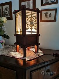Lampada Kumiko giappone artigianale in legno Shoji