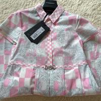 Versace abito camicia bianco rosa bambina