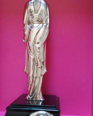 Statuetta geisha laminata argento F.O