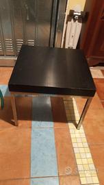 tavolino in acciaio base di legno