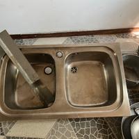 Lavabo x cucina dacciaio a due vasche