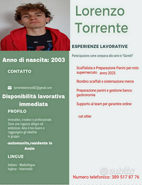 Lavoro ad anzio scaffalista o altro