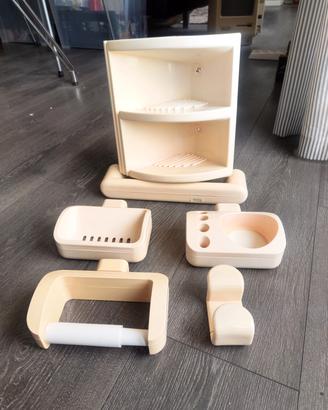 Set bagno modernariato vintage anni 70 design Gedy