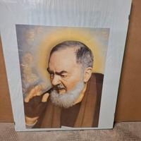 Quadro religioso Padre Pio con cornice 