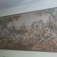 Quadro antico  in tela d'arazzo 
